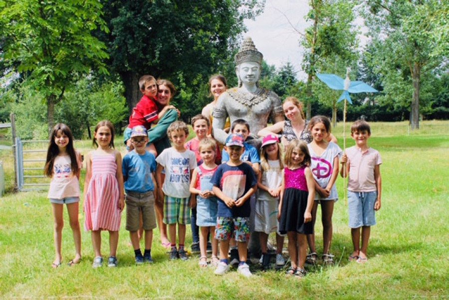 A classe verde da escola Arc-en-ciel em Violay